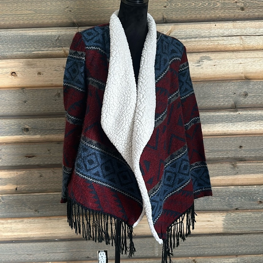 Hollister Sherpa with fringe jacket